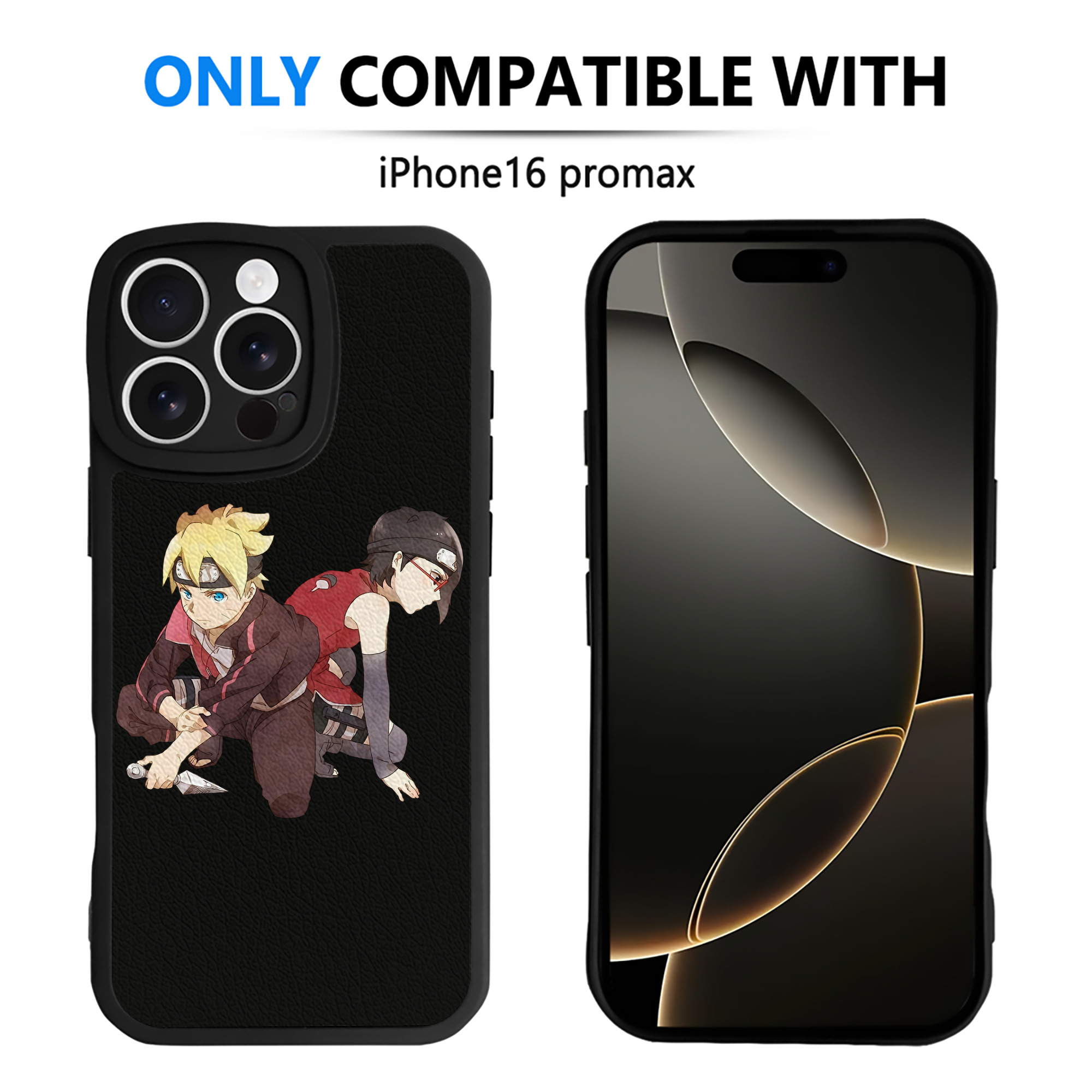 （画像用） NARUTO -ナルト- うちは サラダ Uchiha Sarada 【iPhone 16シリーズ対応】シリコンスマホケース（レザー調） 材質：シリコン